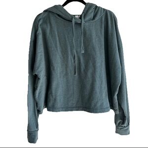 Z By ZELLA Ultra Cozy Pullover Hoodie Sweatshirt Women’s Size XL Green Cropped
